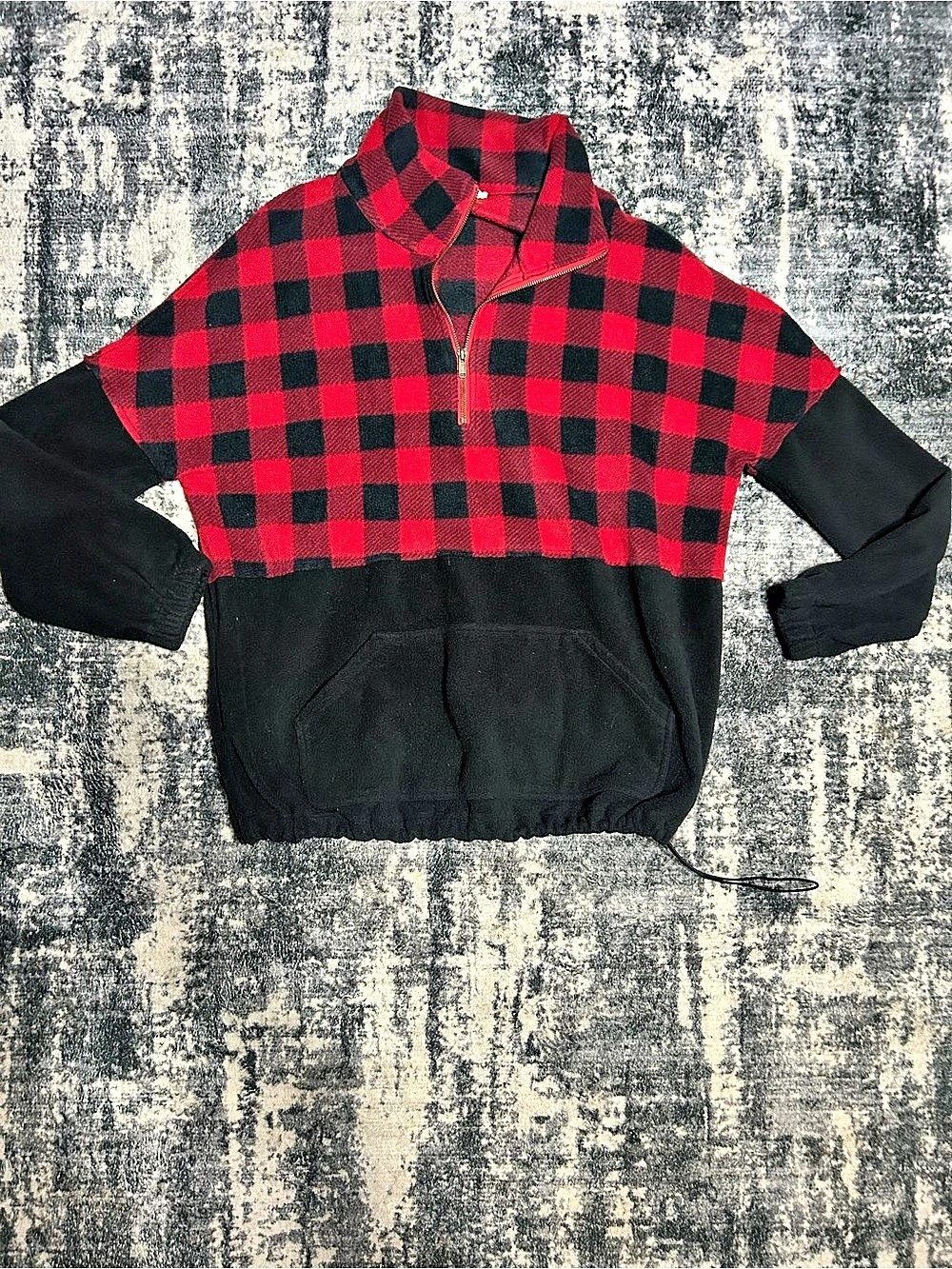 Chitro Red & Black Checkered Bomber Jacket